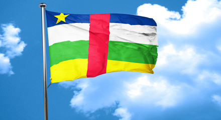 Central african republic flag waving in the wind