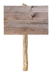 Old wooden banner