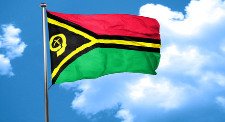 Vanatu flag waving in the wind