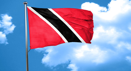 Trinidad and tobago flag waving in the wind