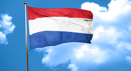 Netherlands flag waving in the wind