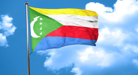 Comoros flag waving in the wind