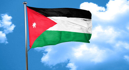 Jordan flag waving in the wind