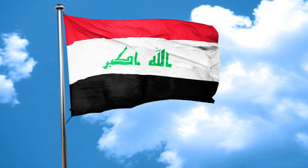Iraq flag waving in the wind