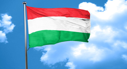 Fototapeta na wymiar Hungary flag waving in the wind