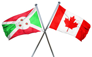 Burundi flag  combined with canada flag