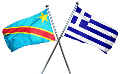 Democratic republic of the congo flag  combined with greek flag