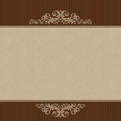 Template for banner, card, certificate with decorative elements and decorative background.