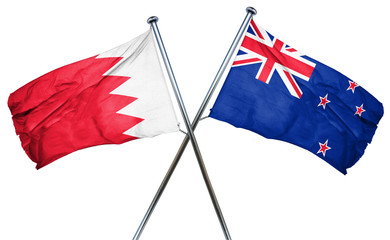 Bahrain flag  combined with new zealand flag