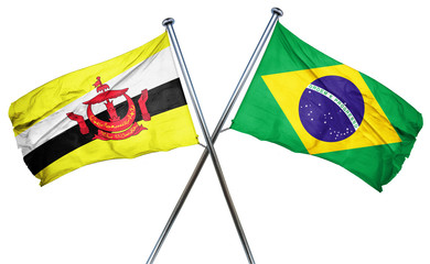 Brunei flag  combined with brazil flag
