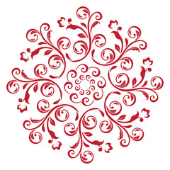 Abstract floral element, vector image.