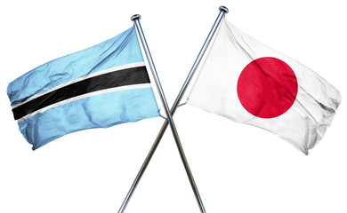 Botswana flag  combined with japan flag