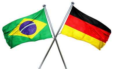 Brasil flag  combined with germany flag
