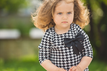 Little girl portrait on the street