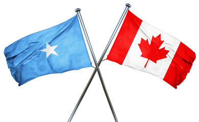 Somalia flag  combined with canada flag