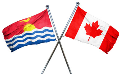 Kiribati flag  combined with canada flag