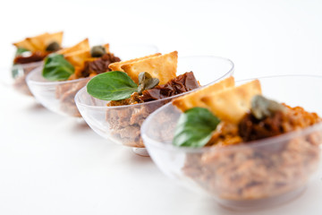 Catering buffet table