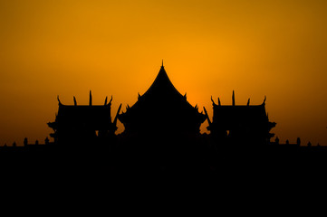 Silhouette of temple