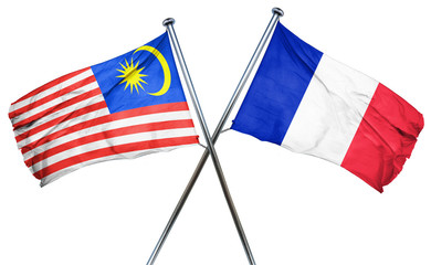 Malaysia flag  combined with france flag