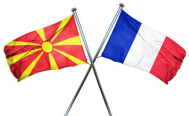 Macedonia flag  combined with france flag