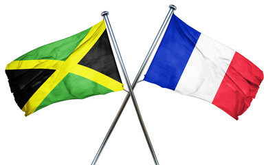 Jamaica flag  combined with france flag