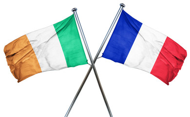 Ireland flag  combined with france flag