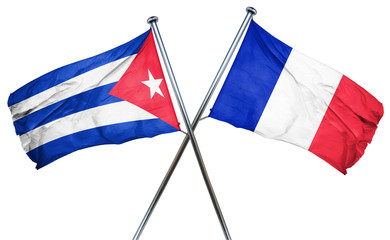 Cuba flag  combined with france flag
