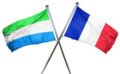 Sierra Leone flag  combined with france flag