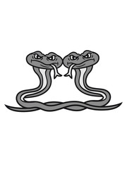 2 kumpels liebespaar couple buddies love evil dangerous comic cartoon snakes