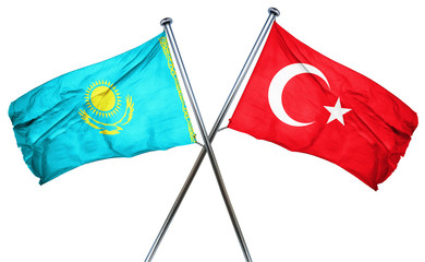 Kazakhstan flag  combined with turkey flag