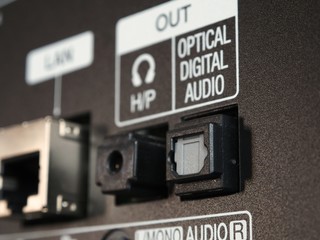 Closeup TV optical audio output