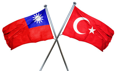 Republic of china flag  combined with turkey flag