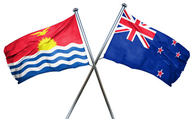 Kiribati flag  combined with new zealand flag