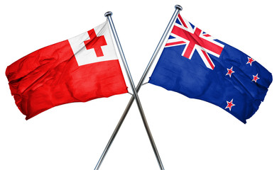 Tonga flag  combined with new zealand flag