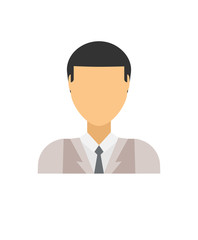 Business man icon abstract face office people vector.