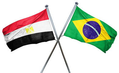 Egypt flag  combined with brazil flag