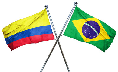 Colombia flag  combined with brazil flag