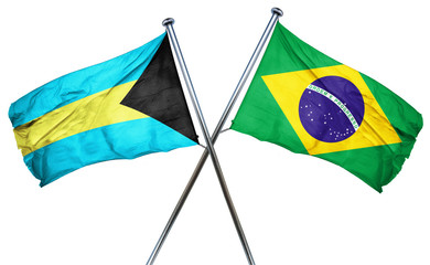 Bahamas flag  combined with brazil flag