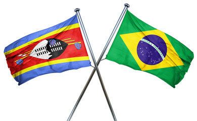 Swaziland flag  combined with brazil flag