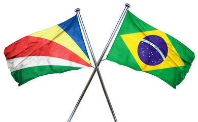 seychelles flag  combined with brazil flag