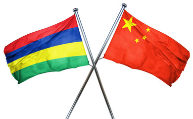 Mauritius flag  combined with china flag