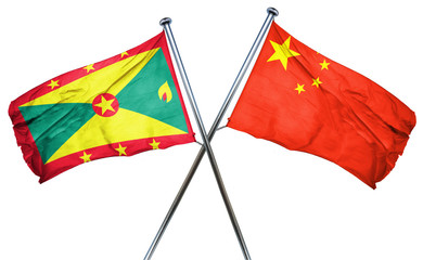 Grenada flag  combined with china flag