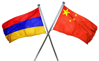 Armenia flag  combined with china flag