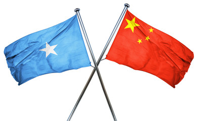Somalia flag  combined with china flag