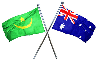 Mauritania flag  combined with australian flag