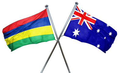 Mauritius flag  combined with australian flag