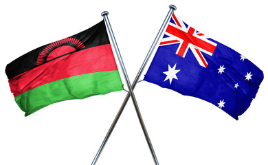 Malawi flag  combined with australian flag