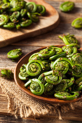Raw Organic Green Fiddlehead Ferns