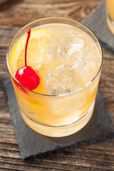 Homemade Whiskey Sour Cocktail Drink