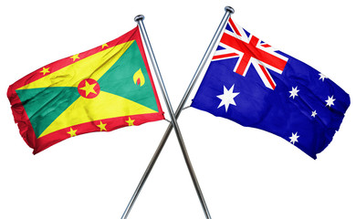 Grenada flag  combined with australian flag
